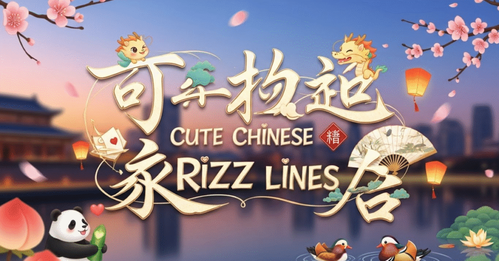 Cute Chinese Rizz Lines