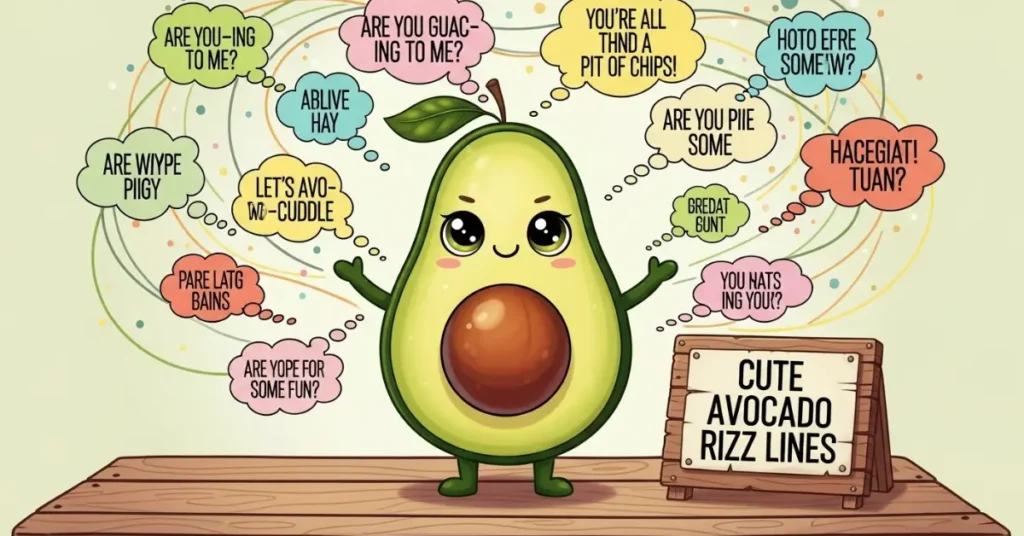 Cute Avocado Rizz Lines