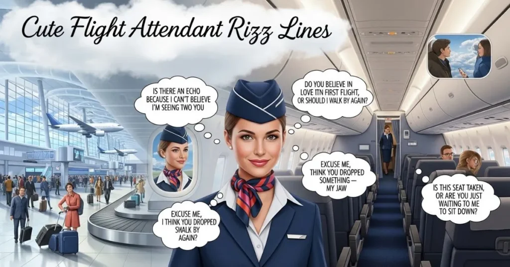 Cute Flight Attendant Rizz Lines