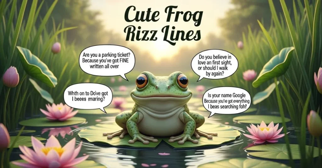 Cute Frog Rizz Lines