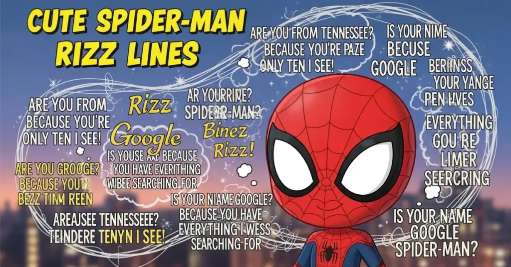 Cute Spider Man Rizz Lines