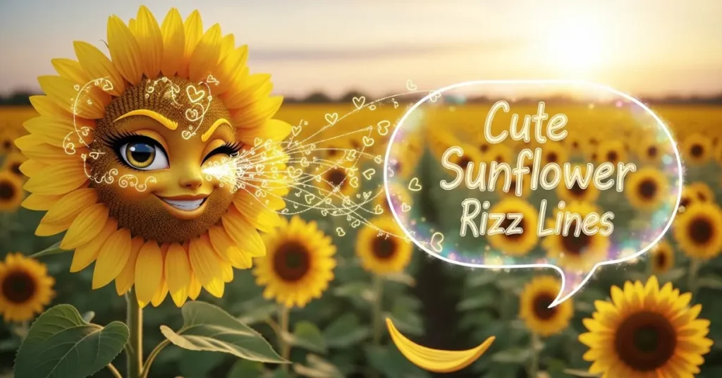 
Cute Sunflower Rizz Lines