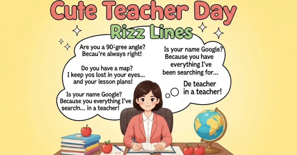 Cute Teacher Day Rizz Lines