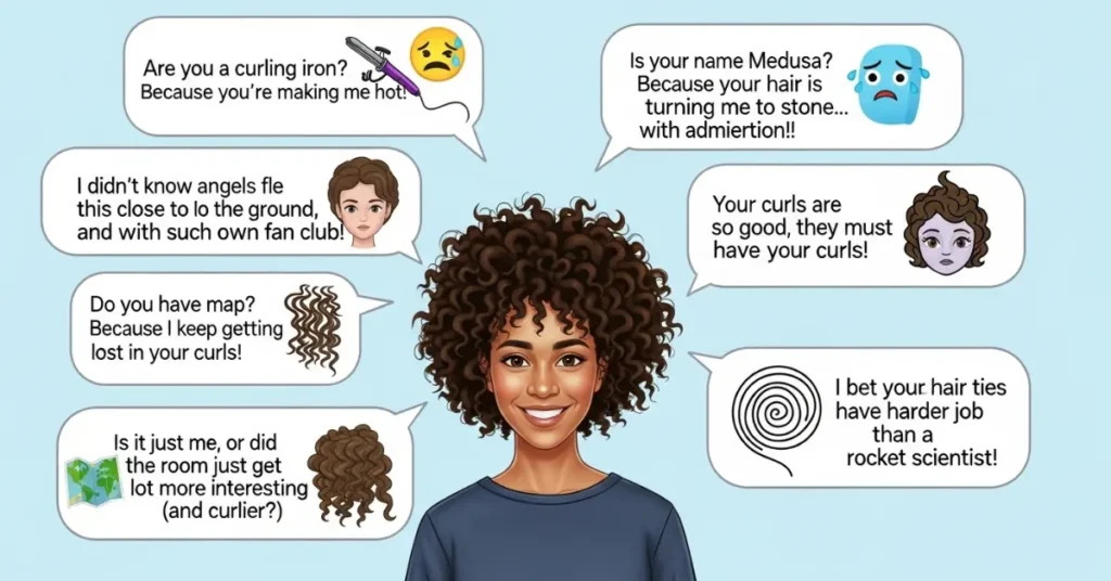Funny Curly Hair Rizz Lines