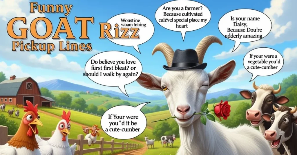  Funny GOAT Rizz Pickup Lines