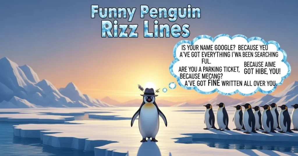 Funny Penguin Rizz Lines