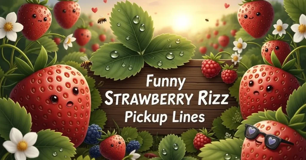 Funny Strawberry Rizz Pickup Lines