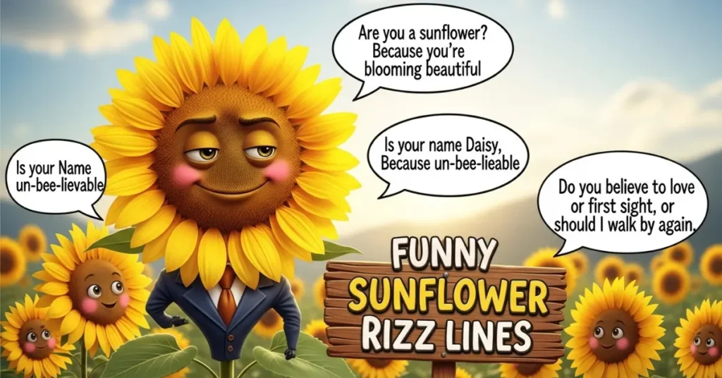 Funny Sunflower Rizz Lines