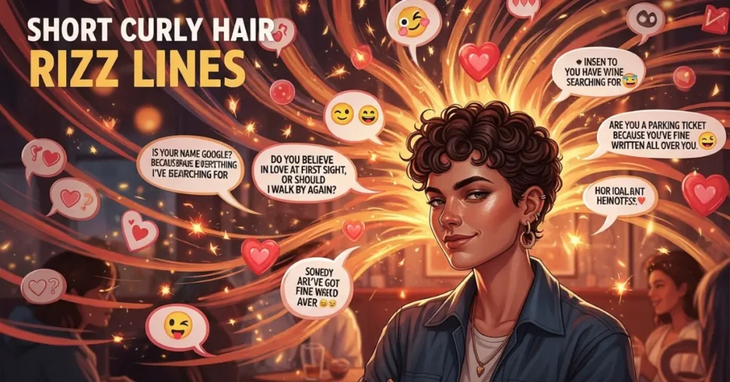 Short Curly Hair Rizz Lines