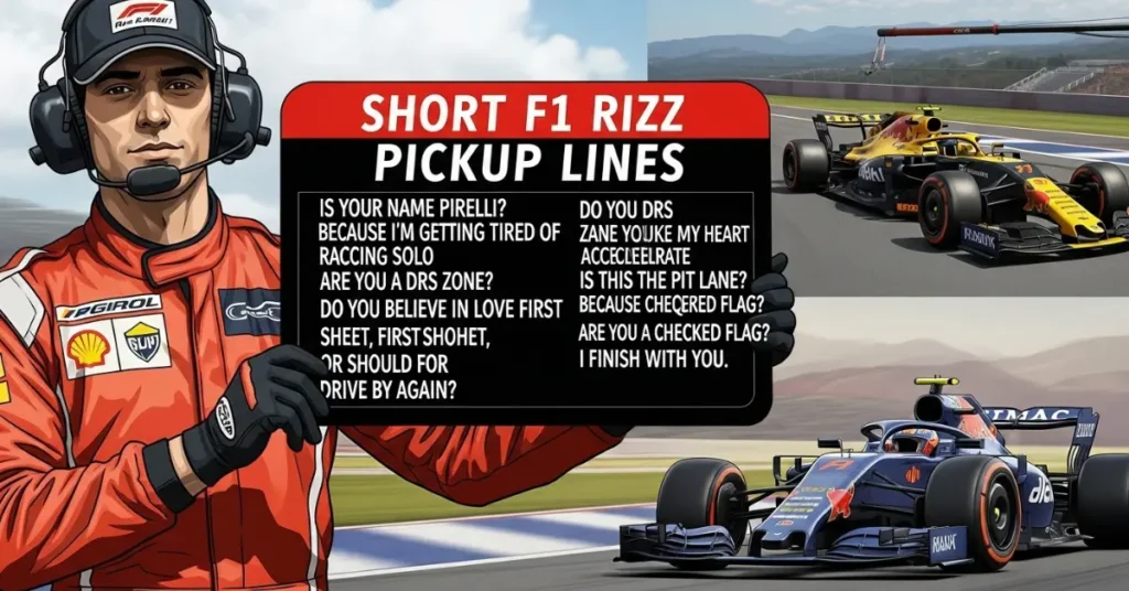Short F1 Rizz Pickup Lines