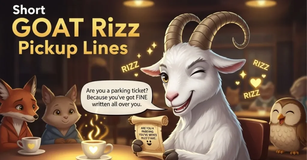 Short GOAT Rizz Pickup Lines