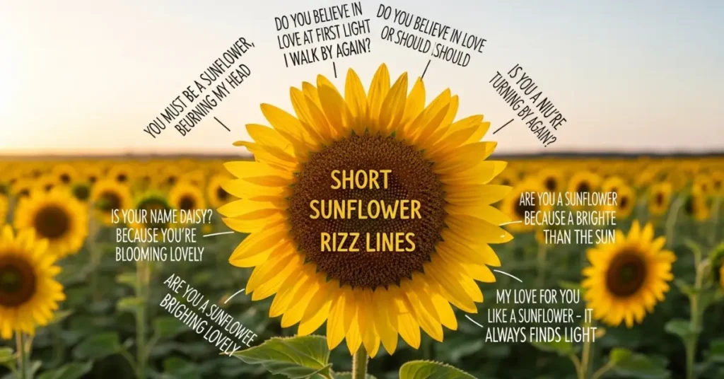 Short Sunflower Rizz Lines