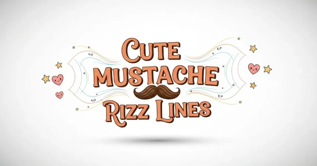 Cute Mustache Rizz Lines