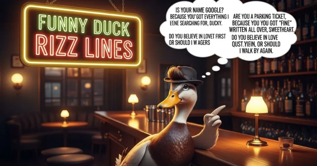 Funny Duck Rizz Lines